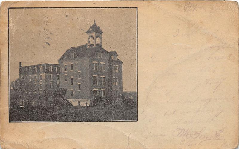 F35/ College Place Washington Postcard 1906 School Building