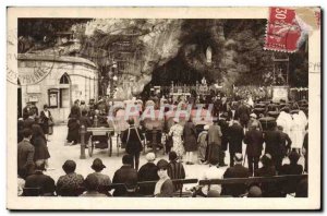 Old Postcard Lourdes Grotto