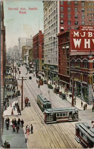 Seattle WA Second Avenue Unused Postcard F26