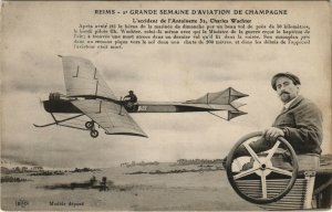 PC CPA AVIATION, L'ACCIDENT DE L'ANTOINETTE, Vintage Postcard (b24118)