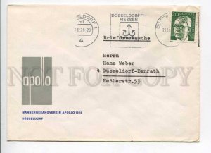 421767 GERMANY 1970 year Dusseldorf Fair ADVERTISING Apollo real posted COVER