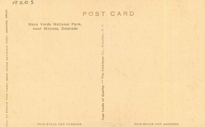 Albertype Mesa Verde National Park Mancos Colorado Postcard Spruce Tree 9732