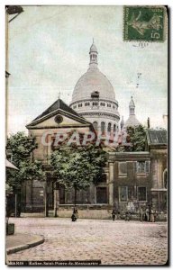 Old Postcard Paris Eglise Saint Pierre de Montmartre Sacre Coeur