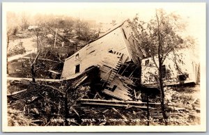 Vtg Fergus Falls Minnesota MN Union Avenue Tornado Disaster 1919 RPPC Postcard
