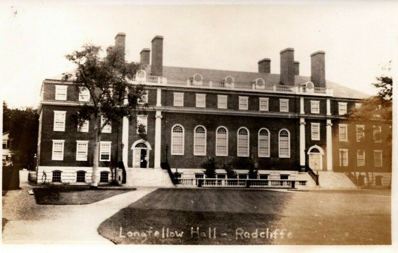 USA Longfellow Hall Radcliffe Harvard Cambridge Massachusetts RPPC 04.04