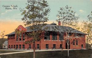 B46/ Ripon Wisconsin Wi Postcard 1914 Ceresco School Building