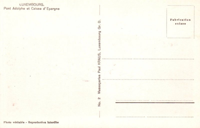 Pont Adolphe et Caisse d'Epargne,Luxembourg BIN