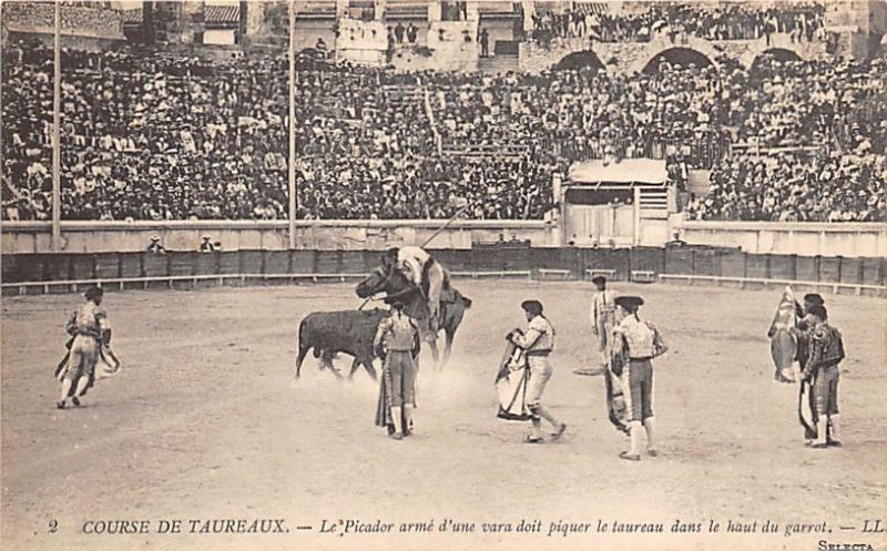 Course De Taureaux, Tarjeta Postal, Bullfighting Unused 