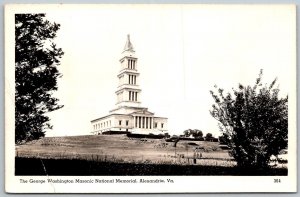 Alexandria Virginia 1930s RPPC Real Photo Postcard George Washington Monument