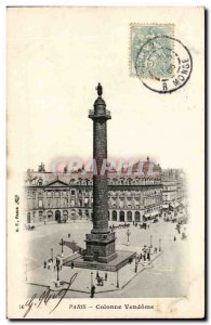 Old Postcard Paris Vendome Column