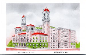 Postcard VA Richmond -  Jefferson Hotel