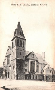 Vintage Postcard Grace Methodist Episcopal Church Religious Portland Oregon OR