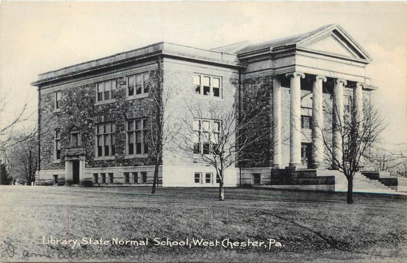 Vintage Postcard Library Normal school Westchester Pennsylvania chester county