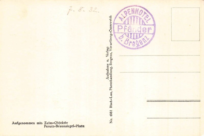 A186 Austria Bregenz m Pfaenderbahn Cable Car vintage postcard