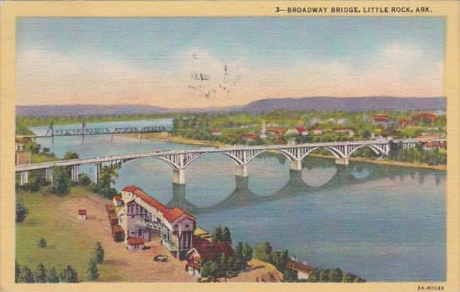 Arkansas Little Rock Broadway Bridge 1947 Curteich