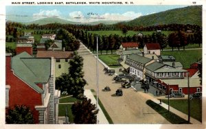 Bethlehem, New Hampshire - Main Street looking East, White Mountains - in 1937