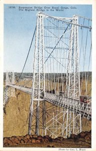 Suspension Bridge Royal Gorge, Colorado USA Unused 