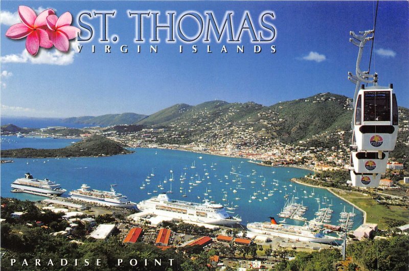 Lot167 caribbean us virgin islands st thomas ship  paradise point cable train