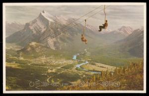 Mt. Rundle and Banff from Chair Lift on Mt. Norquay