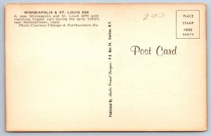 Minneapolis & St Louis 604 GP9 Locomotive, Marshalltown, Iowa, 1950s Postcard
