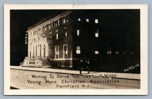 PLAINFIELD NJ YOUNG MENS CHRISTIEN ASSOCIATION ANTIQUE REAL PHOTO POSTCARD RPPC