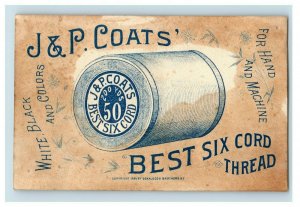 1870's Lovely J & P Coats Thread Spool Binoculars Victorian Trade Card P10