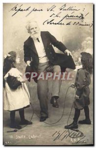 Postcard Old Children Cabri Jump Skipping Rope