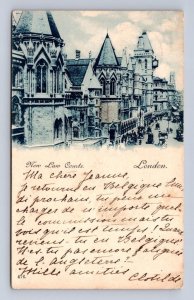 NEW LAW COURTS LONDON ENGLAND COURT SIZE POSTCARD 1899