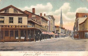 Middletown New York North Street from Main Street Vintage Postcard AA84059