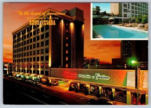 Colonial Motor Inn And Casino, Reno, Nevada, Chrome Split View Postcard