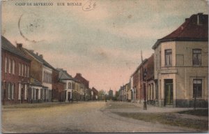 WW1 Camp De Beverloo Rue Royale Belgium Army World War 1 Postcard C138