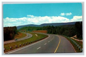 Vintage 1950's Postcard Panoramic View Massachusetts Turnpike Westfield MA