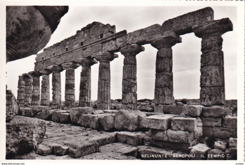 RP; SELINUNTE, Trapani, Sicilia, Italy, 1930-1940s; Acropoli, Il Tempio, Temp...