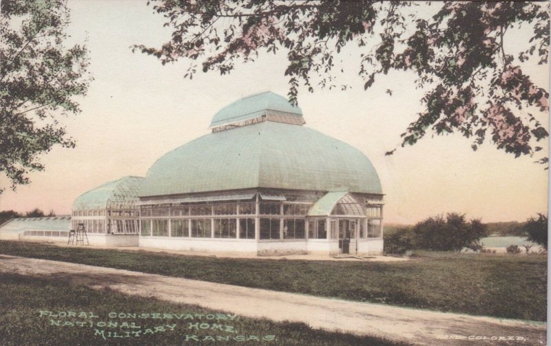 Kansas National Military Home Floral Conservatory Handcolored Albertype sk0151a