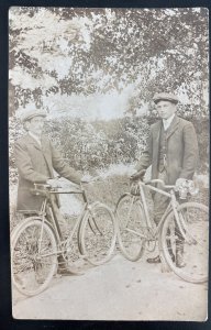 Mint USA Real Picture Postcard 1900s Vintage Cycling Bike Gas Headlight