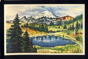 Lake Tipsoo & Mount Rainier, Washington/WA Postcard, Beautiful Ted Lewy Painting