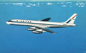 United Air Lines Dc-8 Jet Mainliner World's Largest Luxurious Jetliner Postcard