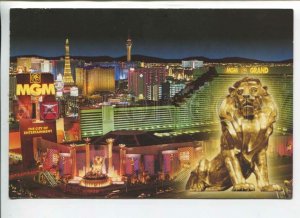 441407 USA 2008 Las Vegas MGM Grand RPPC to Germany cancellation advertising