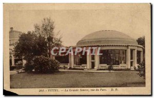 Old Postcard Vittel Grande Source View From The Park