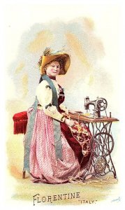 1892 Singer Manufacturing Trade Card - Florentine Italy