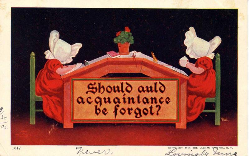 Sunbonnet Twins - Should Auld Acquaintance Be Forgot? - Artist: Wall