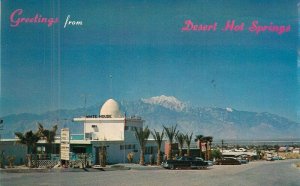 California Desert Hot Springs 1950s Autos Western Scott Postcard 22-6890