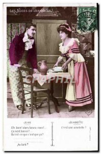 Old Postcard Fantasy Woman Marriage of Jeannette