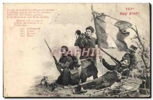 Postcard Old Army 141st regiment of & # 39infanterie