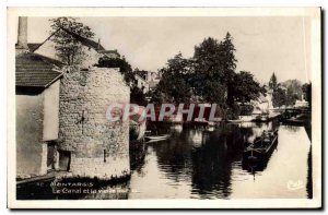 Old Postcard Montargis Canal and the Old Tower