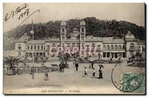 Old Postcard Spain Espana Spain San Sebastian El Casino