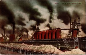 View of Steel Works in Pueblo CO Vintage Postcard F71