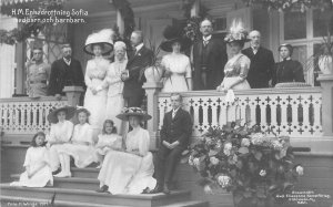 Royalty 1911 Queen Sophia of Sweden Grandchildren RPPC postcard C332