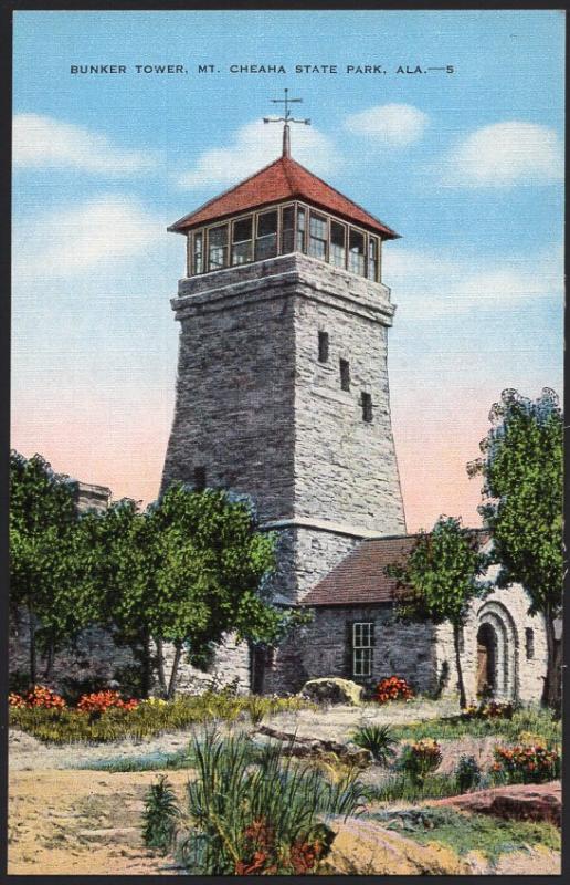 Alabama ~ Bunker Tower Mt. Cheaha State Park near TALLADEGA Divided Back