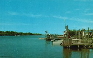 Vintage Postcard Many Homes & Fishing Retreats Ship Channel Harlingen Port Texas